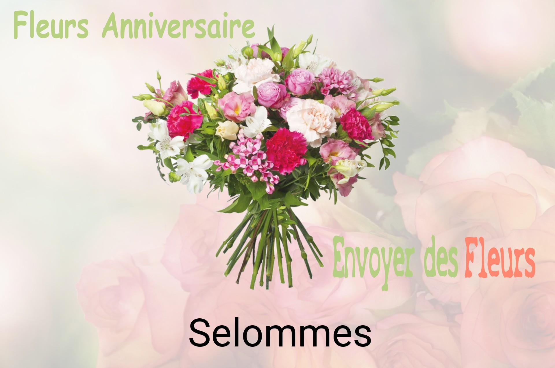 Bouquet de fleurs d’anniversaire livré à Selommes